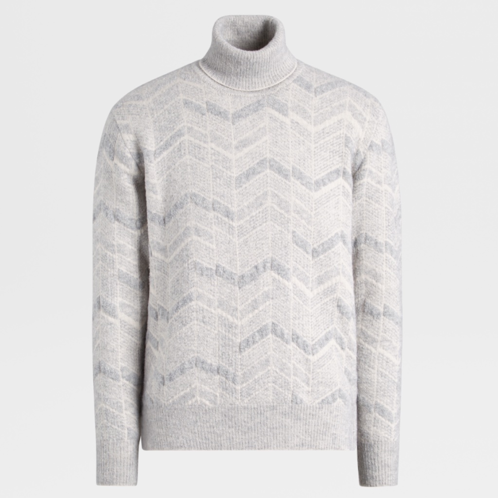 Ermenegildo Zegna Gray Turtleneck Sweater